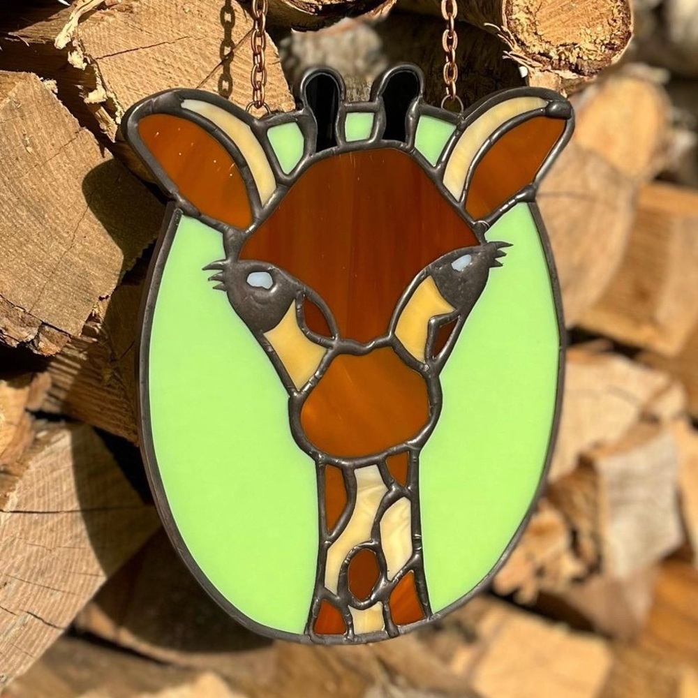 Giraffe Stained Glass